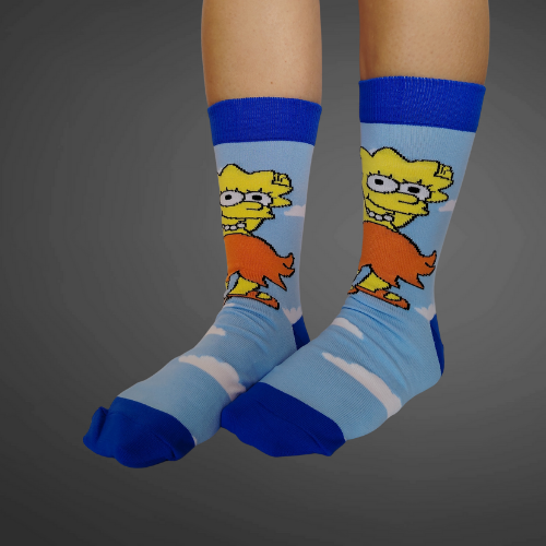 Medias largas premium Lisa, azules