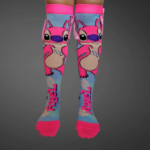 Medias locas 3d, Stich, rosadas