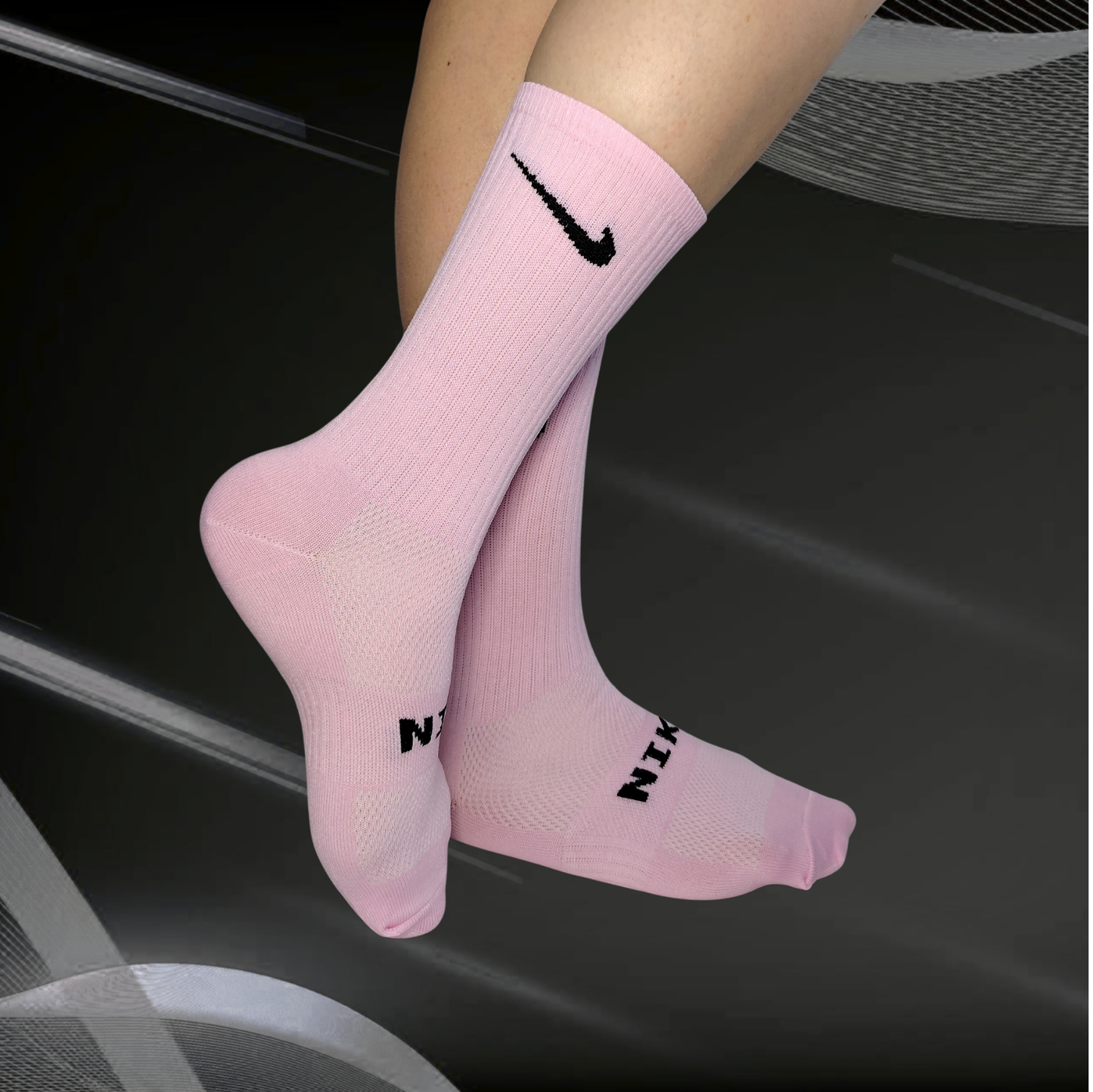 Medias deportivas NK, rosadas