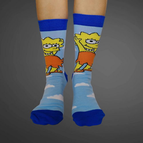 Medias largas premium Lisa, azules