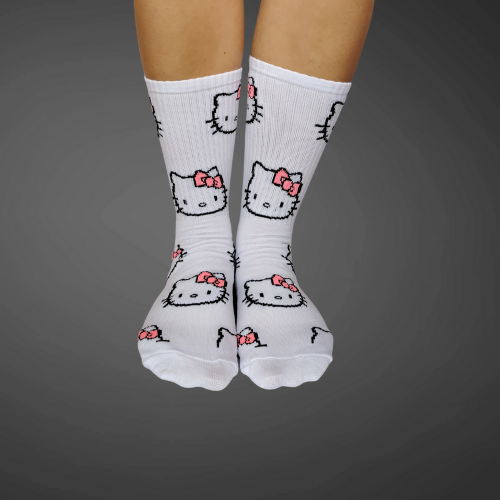 Medias largas premium Kitty Blancas