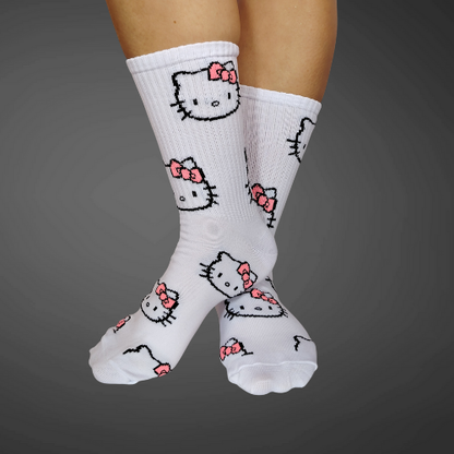 Medias largas premium Kitty Blancas