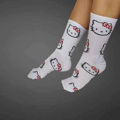 Medias largas premium Kitty Blancas