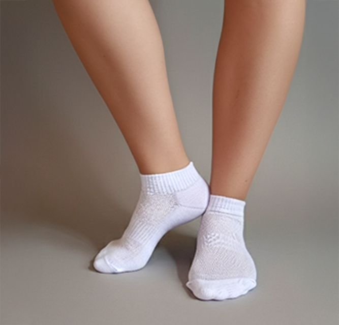 Medias tobilleras para mujer, blancas