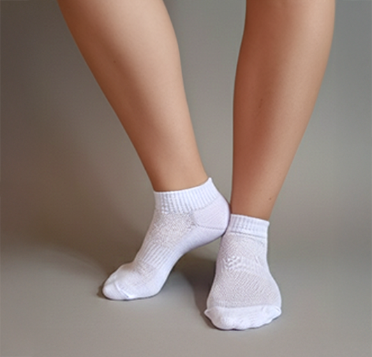 Medias tobilleras para mujer, blancas